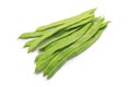 Green beans handful isolated on white background Royalty Free Stock Photo