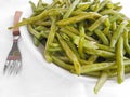 Green Beans Salad on white dish. Royalty Free Stock Photo