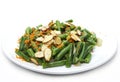 Green beans saute with almonds