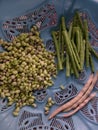 Green Beans, Unpealed Beans And Dried Unpealed Beans in A Pot!