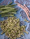 Green Beans, Unpealed Beans And Dried Unpealed Beans in A Pot!