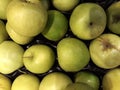 Green beautifull close up raw apples apples Royalty Free Stock Photo