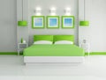 Green bedroom Royalty Free Stock Photo