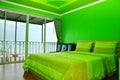 Green bedroom Royalty Free Stock Photo