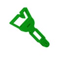 Green Beekeeping brush icon isolated on transparent background. Tool of the beekeeper.