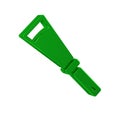 Green Beekeeping uncapping knife icon isolated on transparent background. Tool of the beekeeper.
