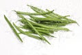Green beens in a white background Royalty Free Stock Photo