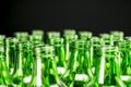 Green beer bottles