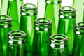 Green Beer Bottles Isolated on a white background Royalty Free Stock Photo