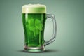 green beer, mug of ale, saint patricks day symbol Royalty Free Stock Photo