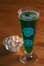 Green beer and peanuts