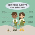 Green Beginners\' Guide to Gardening Tips Instagram Post Royalty Free Stock Photo