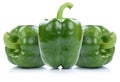 Green bell pepper peppers paprika paprikas vegetable isolated on Royalty Free Stock Photo