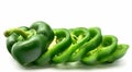 Green bell pepper sliced