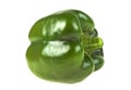 Green bell pepper or sweet pepper isolated on white background Royalty Free Stock Photo