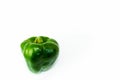 Green Bell Pepper Vegetable left On A White Background.jpg Royalty Free Stock Photo