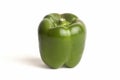 Green bell pepper in white background