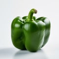 green bell pepper on white