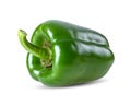 Green bell peppers isolated on a white background