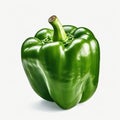 Green bell peppers white background Royalty Free Stock Photo