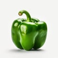 Green bell peppers white background realism Royalty Free Stock Photo