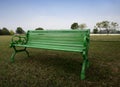 Green Bench in Park