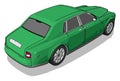 Green bentley, illustration, vector Royalty Free Stock Photo