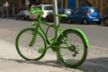 Green bicycle