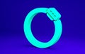 Green Bicycle brake disc icon isolated on blue background. Minimalism concept. 3d illustration 3D render