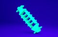 Green Bicycle suspension icon isolated on blue background. Minimalism concept. 3d illustration 3D render