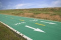 Green bicycle track Royalty Free Stock Photo