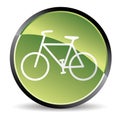 Green bike icon Royalty Free Stock Photo