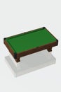 Green billiard table