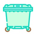 green bin waste sorting color icon vector illustration Royalty Free Stock Photo