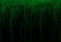 Green binary code on black background Royalty Free Stock Photo