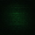 Green binary code on black background. Computer code vector illustration background Royalty Free Stock Photo