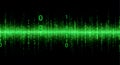 Green binary code data stream on black background abstract technology concept for cybersecurity hacking matrix and digital Royalty Free Stock Photo