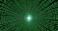 Green Binary Code Digital Data Tunnel Vortex Royalty Free Stock Photo