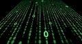 Green Binary Code Matrix Data Flow Background Royalty Free Stock Photo
