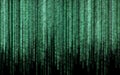 Green binary code - matrix style background Royalty Free Stock Photo