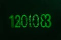 Green Binary Code Numbers Black Screen Abstract Matrix Background. AI Generative Royalty Free Stock Photo