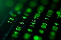 Green Binary Code Numbers Black Screen Abstract Matrix Background. AI Generative Royalty Free Stock Photo