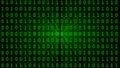 Green binary matrix array background Royalty Free Stock Photo