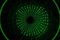 Green Binary Code Tunnel: Digital Technology Background Stock Photo Royalty Free Stock Photo