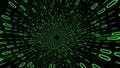 Green binary code tunnel vortex abstract background data digital Royalty Free Stock Photo