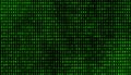 Green binary code (zeros and ones) on black, symbolizing digital data and computing Royalty Free Stock Photo