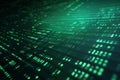 Green binary data close-up Royalty Free Stock Photo