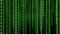 Green Binary Matrix Background