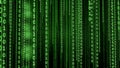 Green Binary Matrix Background