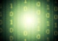 Green binary system code vector background Royalty Free Stock Photo